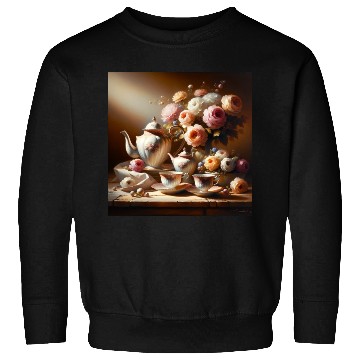 Discover Timeless Elegance Vintage Tea Set Still Life Sweatshirts