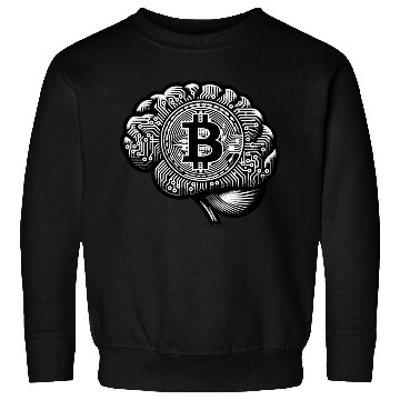 Discover Bitcoin symbol crypto coins brain mindset 5 Sweatshirts
