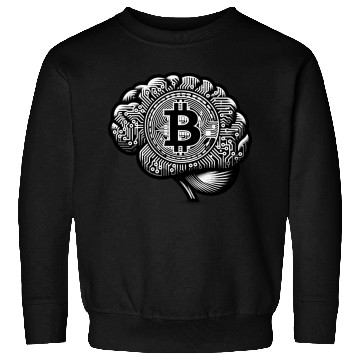 Discover Bitcoin symbol crypto coins brain mindset 2 Sweatshirts