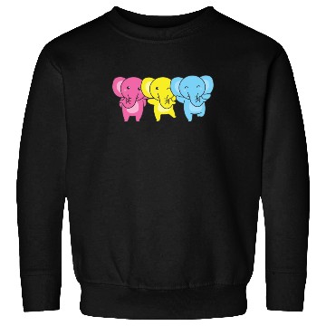 Discover Pansexual Flag Pride Lgbtq Cute Elephant Sweatshirts