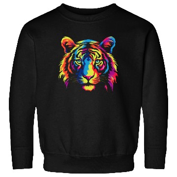 Discover Colorful Modern Rainbow Tiger Sweatshirts