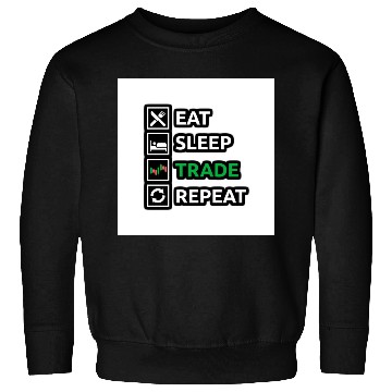 Discover Bitcoin Eats Sleep Trade and Repeat Criptocurrency Sweatshirts