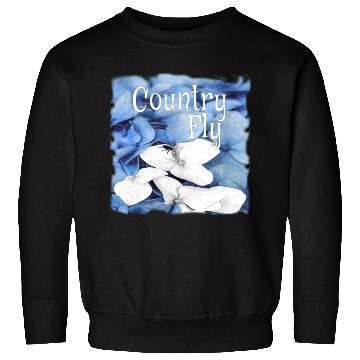 Discover Country Fly Blue Hydrangea Watercolor Clothing Sweatshirts
