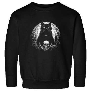 Discover Scary Horror Black Cat Sweatshirts