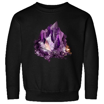 Discover bright purple amethyst crystal motif Sweatshirts