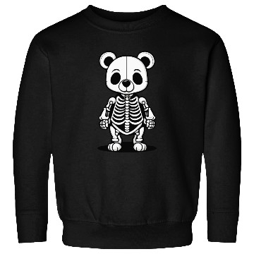 Discover Cute Skeleton Bear Illustration Sweatshirts