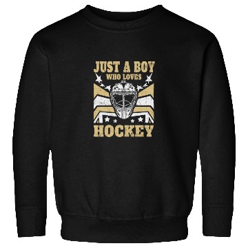 Discover Funny Ice Hockey - Just a Boy who loves Hockey Sweatshirts