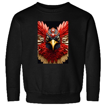 Discover Realistic Anthropomorphic Red white and black humm Sweatshirts