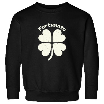 Discover Fortunato Emblem Distressed Four-Leaf Sweatshirts