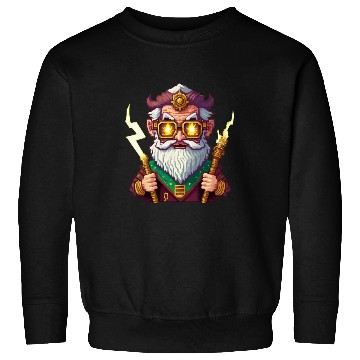 Discover Angry Zeus Pixel Art, Wearing Steampunk Glasses Sweatshirts