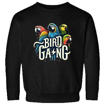 Discover Bird Gang Parrot Funny Birder Flock Owner Macaw Sweatshirts