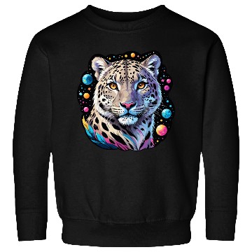 Discover Cosmic Leopard Portrait in Space Sweatshirts