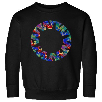 Discover English-W alphabet black font letters Sweatshirts