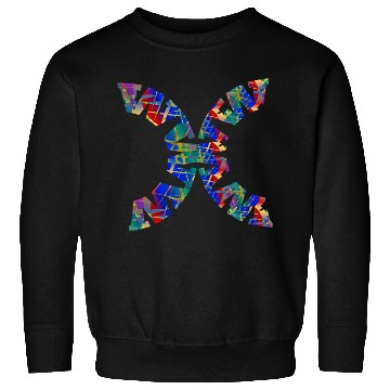 Discover English-W alphabet black font letters Sweatshirts