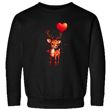 Discover Adorable deer with heart shaped balloon. Sweatshirts