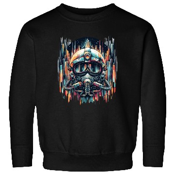 Discover Urban Astronaut - Sci-Fi Cityscape Adventure Sweatshirts
