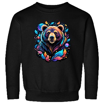 Discover Mystical Galaxy Bear - Celestial Wilderness Art Sweatshirts