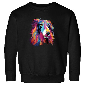 Discover Watercolor Colorful Russian Greyhound Sweatshirts