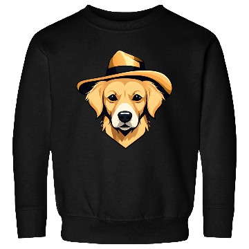 Discover Golden Retriever with Safari Hat Sweatshirts