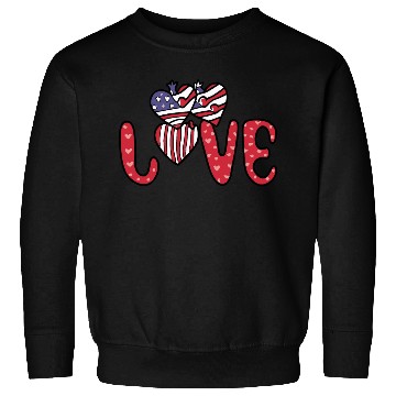 Discover Flag Patriotic Lover Red Hearts US American Sweatshirts