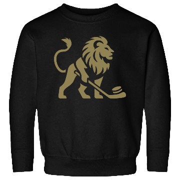 Discover Lion Hockey Player Silhouette Sweatshirts