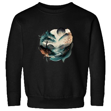 Discover tree and a river Sweatshirts