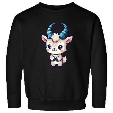 Discover Playful Goat Cartoon Sweatshirts