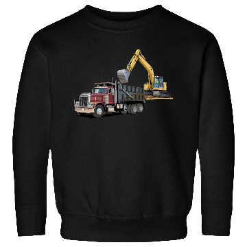 Discover Dump Truck and Excavator Sweatshirts