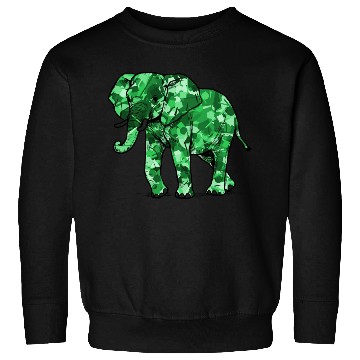 Discover Mighty Elephant in Emerald Green Sweatshirts