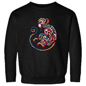 Discover Elegant Monkey Chinese Zodiac Artistic Sweatshirts