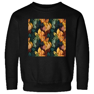 Discover Colorful Fall Leaves Pattern Sweatshirts