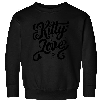 Discover typography Sweatshirts design Kitty Love