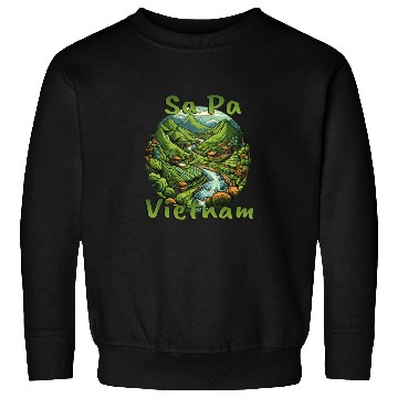 Discover Pa Vietnam: Green Rice Terraces Sweatshirts