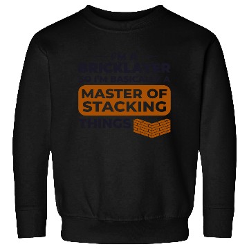 Discover Master of Stacking Humorous Bricklayer Brick Mason Sweatshirts