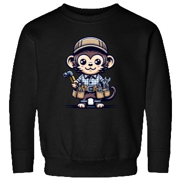 Discover Cute Monkey Craftsman Sweatshirts