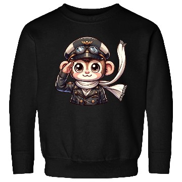 Discover Cute Monkey Pilot Sweatshirts