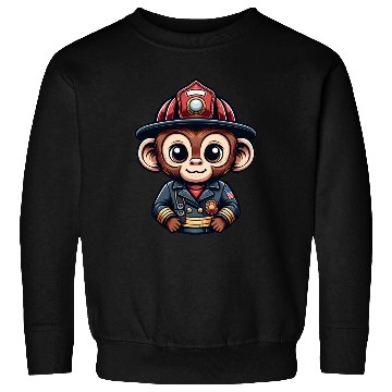 Discover Cute Monkey Firefighter Sweatshirts