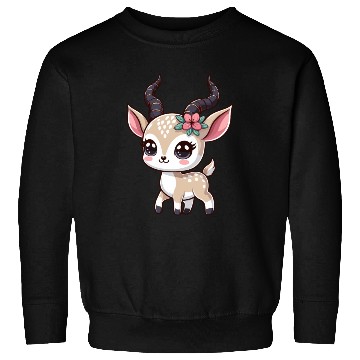 Discover Playful Gazelle Cartoon Sweatshirts