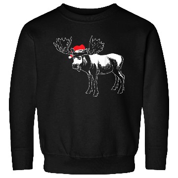 Discover Christmas Moose X mas Deer Animal Fan Hilarious Sweatshirts