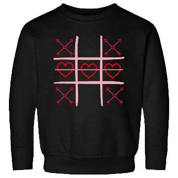 Discover Valentine's Day Tic-Tac-Toe Funny Game Sweatshirts