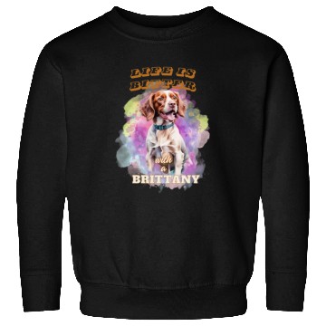 Discover Surrealism Starry Night Brittany Spaniel Dog Sweatshirts