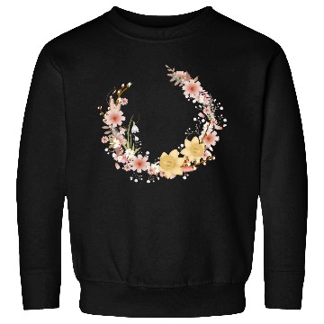 Discover Spring floral wreath of daffodils and catkins Sweatshirts