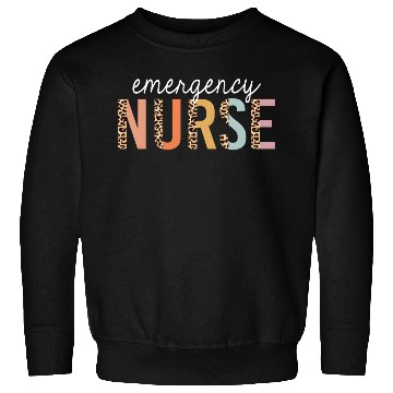 Discover Emergency Nurse Leopard Print Er Nurse Nursing Sch Sweatshirts