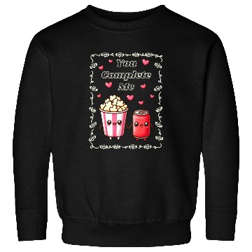 Discover You Complete Me a cute kawaii-style popcorn cola Sweatshirts