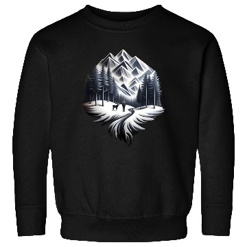 Discover Winter is here ,snowy mountains nature Sweatshirts