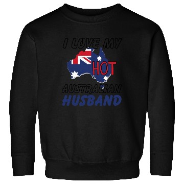 Discover I Love My Hot Australian Husband Wife Sweatshirts