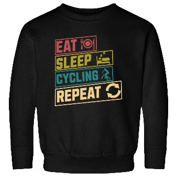 Discover Eat sleep cycling repeat hobby Sweatshirts