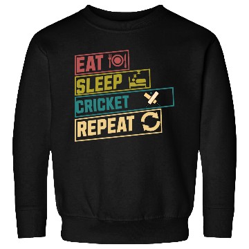 Discover Eat sleep cricket repeat hobby Sweatshirts