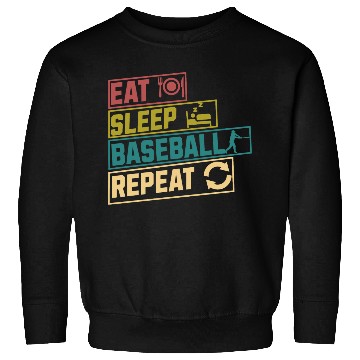 Discover Eat sleep baseball repeat hobby Sweatshirts