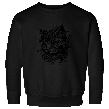 Discover Cuddly Little Space Cat In Vintage Style Sweatshirts